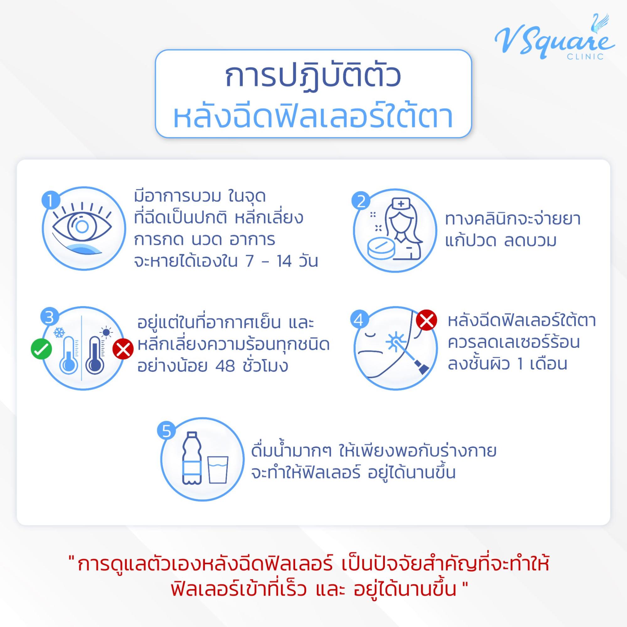 วิธีดูแลหลังฉีดฟิลเลอร์ใต้ตาให้หายเจ็บไวขึ้น