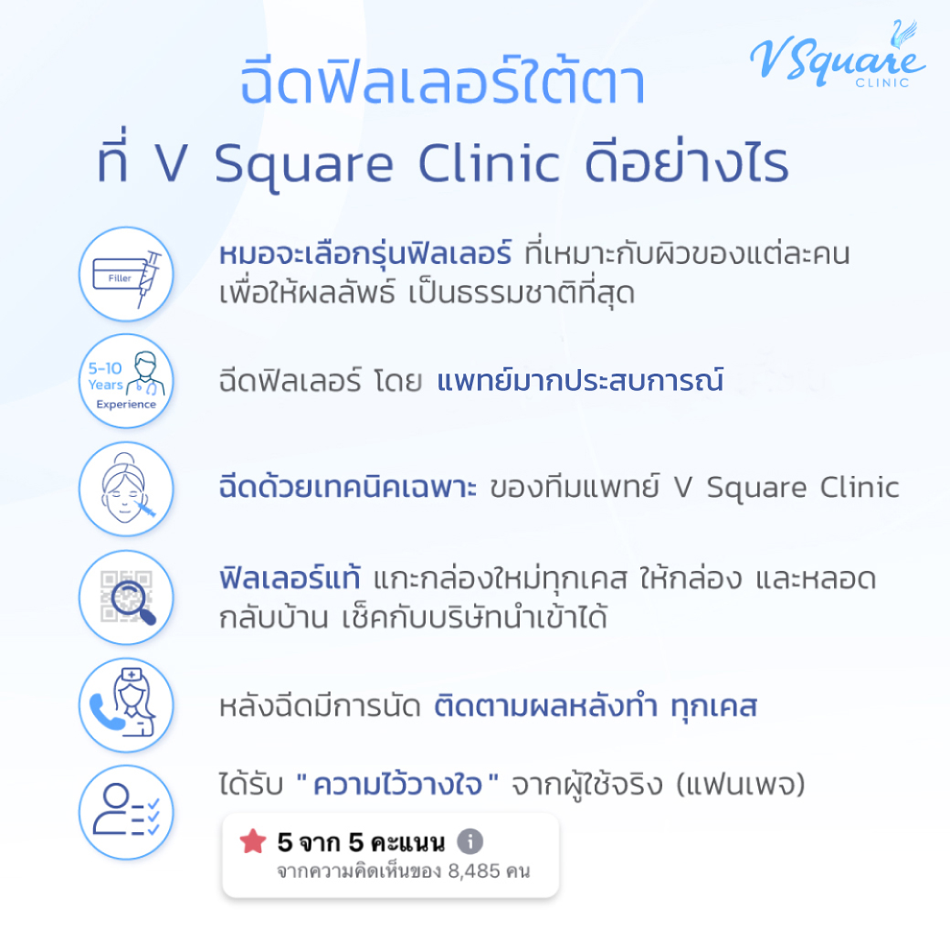 ฉีดฟิลเลอร์ใต้ตาที่ V Square Clinic ดีไหม