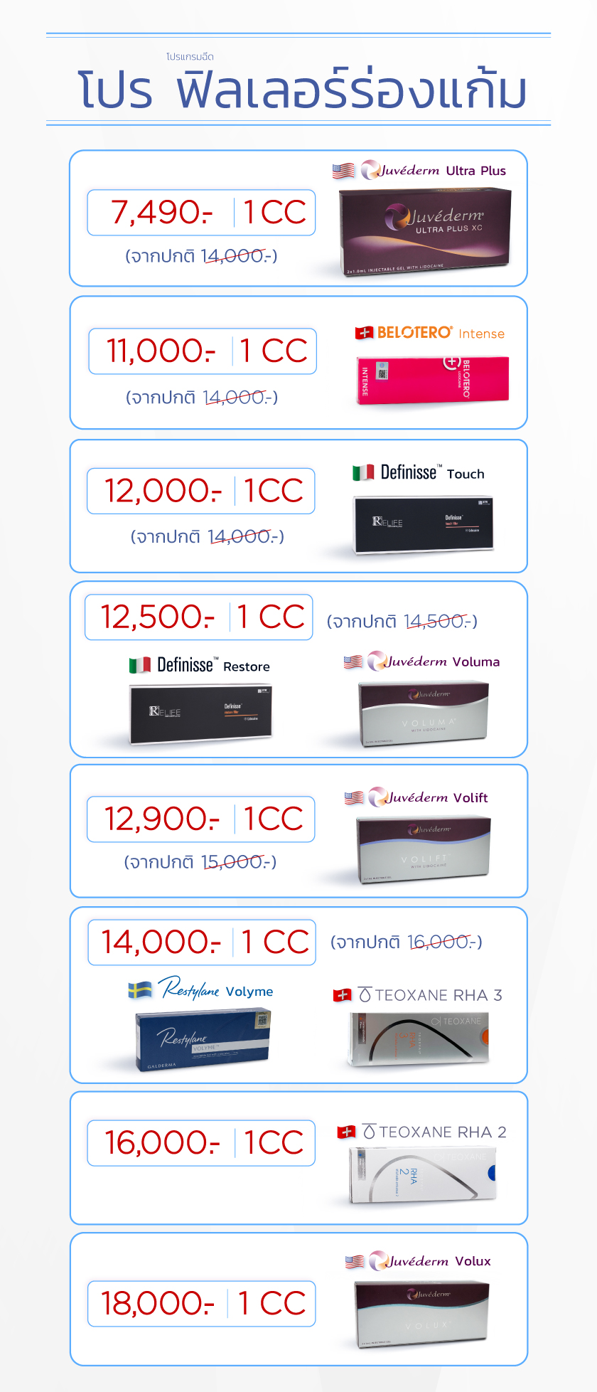 โปรฟิลเลอร์ร่องแก้ม