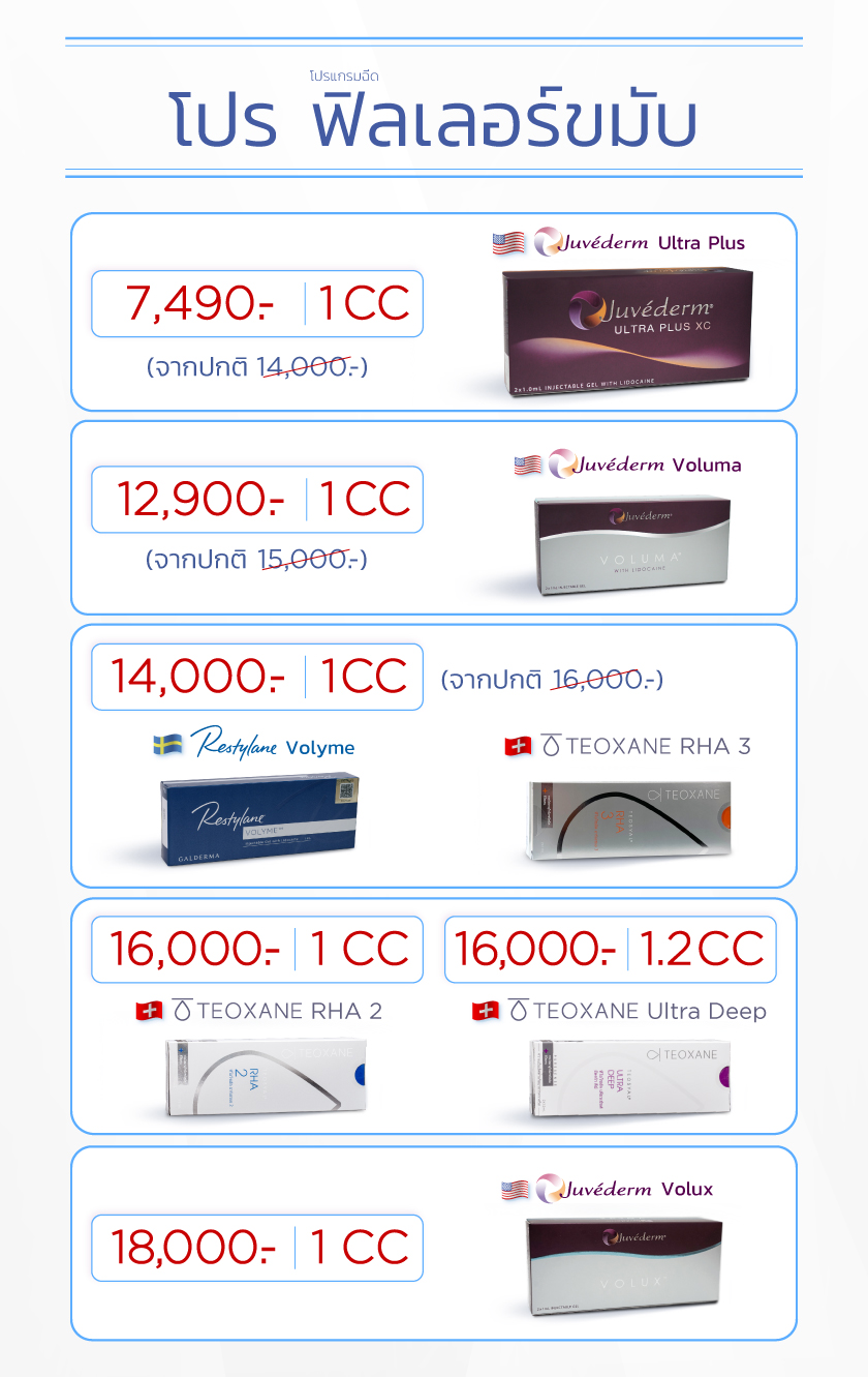 ฉีดฟิลเลอร์ขมับ ราคา